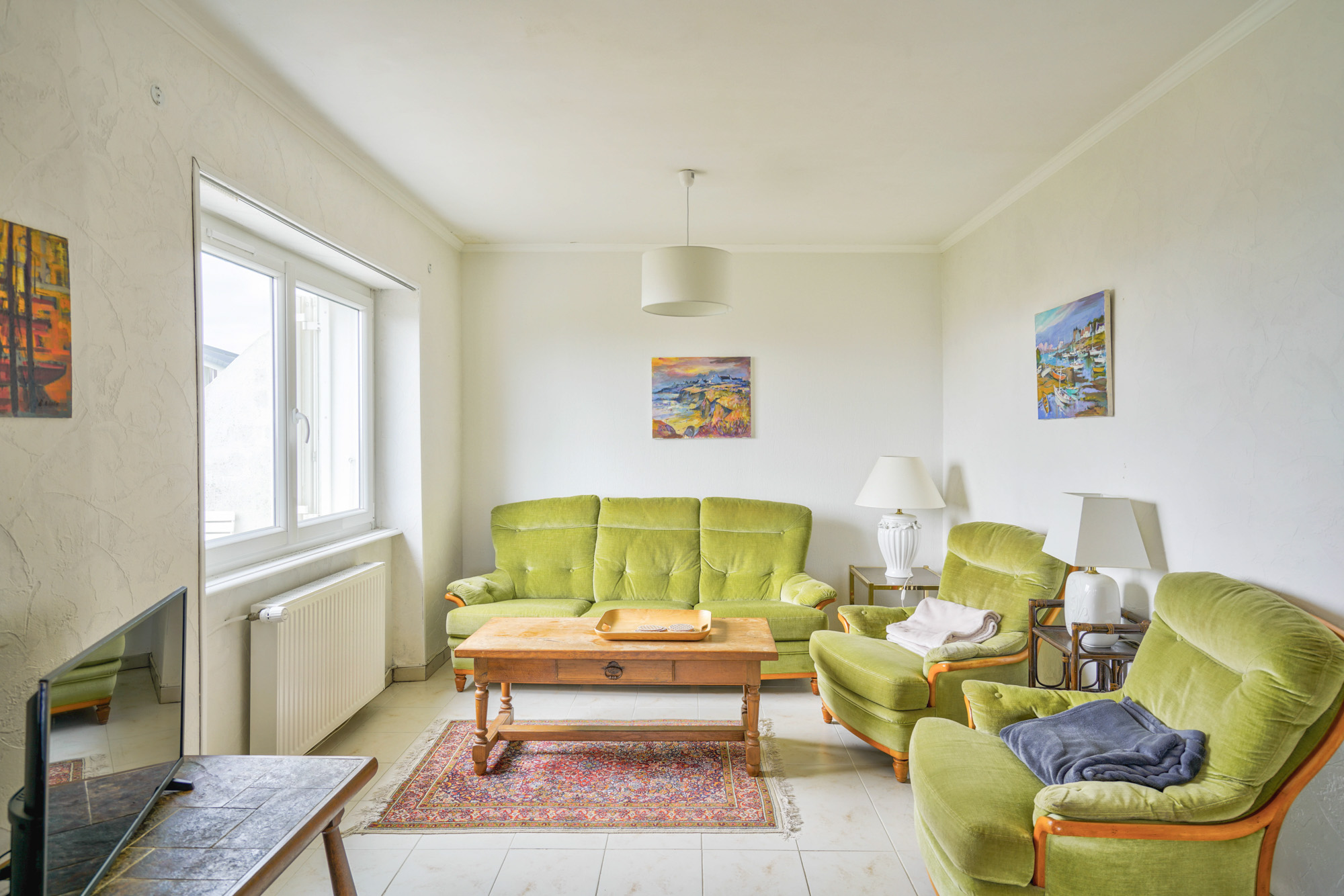 Salon du gîte à Plozévet